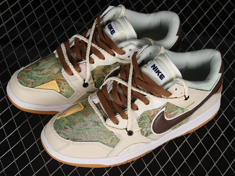 All categories Nk SB Dunk series Nk SB Dunk Low low-top skate shoes Nk Dunk Scrap stitching low-top skate shoes BD0500-100